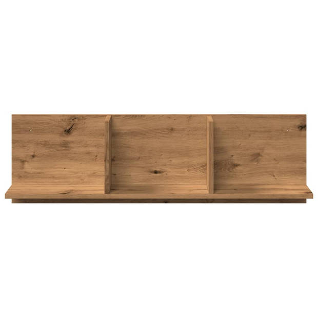 vidaXL Wandkast 100x16,5x30 cm bewerkt hout artisanaal eikenkleurig