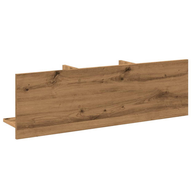 vidaXL Wandkast 100x16,5x30 cm bewerkt hout artisanaal eikenkleurig