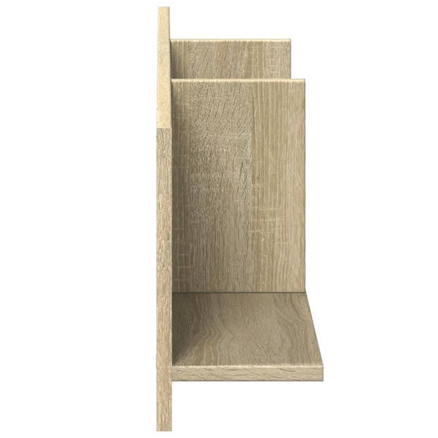 vidaXL Wandkast 100x16,5x30 cm bewerkt hout sonoma eikenkleurig