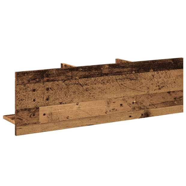 vidaXL Wandkast 100x16,5x30 cm bewerkt hout oud houtkleurig