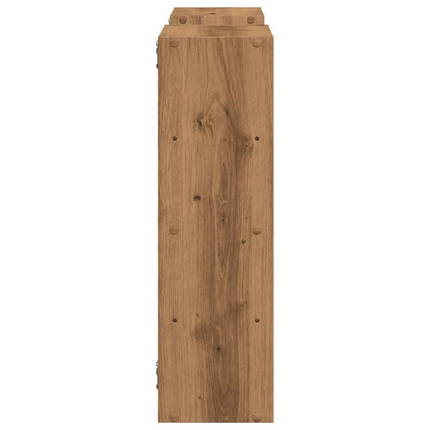 vidaXL Wandschap 96x18x60 cm bewerkt hout artisanaal eikenkleurig