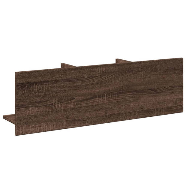 vidaXL Wandkast 100x16,5x30 cm bewerkt hout bruin eikenkleur