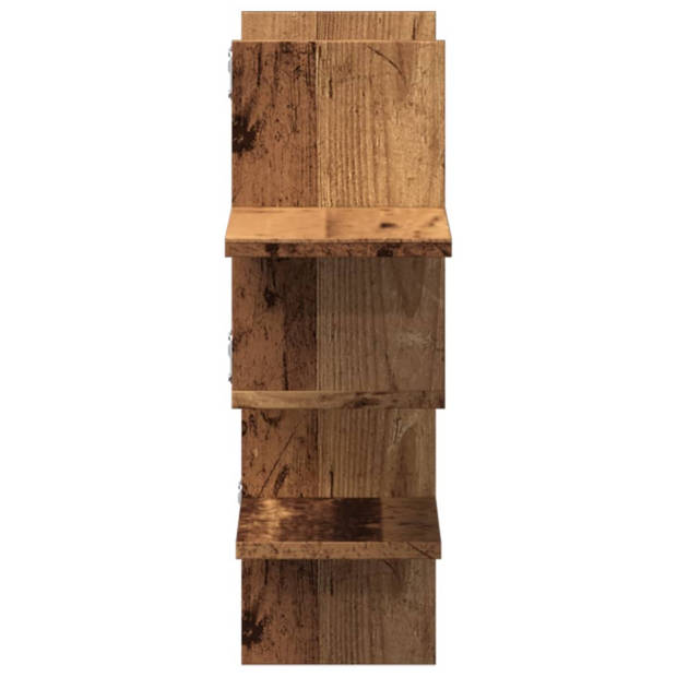 vidaXL Wandschap 124,5x18x60,5 cm bewerkt hout oud houtkleurig