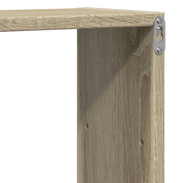 vidaXL Wandschap 96x18x60 cm bewerkt hout sonoma eikenkleurig