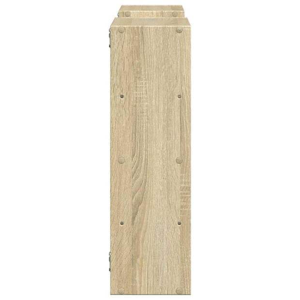 vidaXL Wandschap 96x18x60 cm bewerkt hout sonoma eikenkleurig