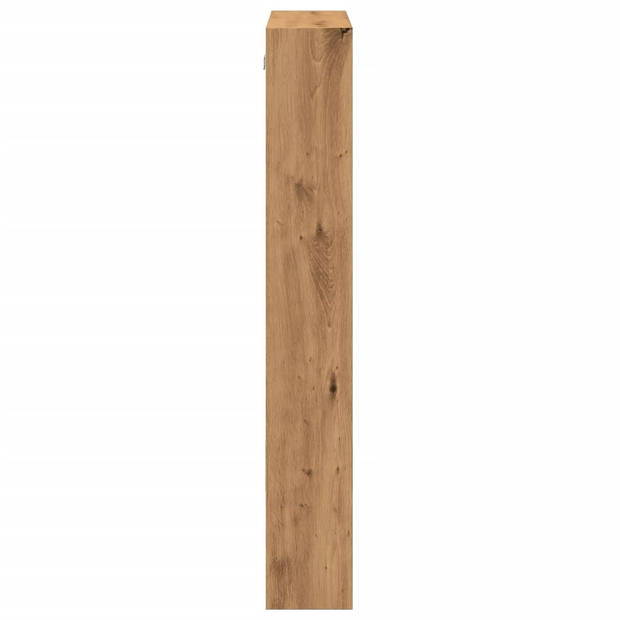 vidaXL Wandkast 50x15x100 cm bewerkt hout artisanaal eikenkleurig