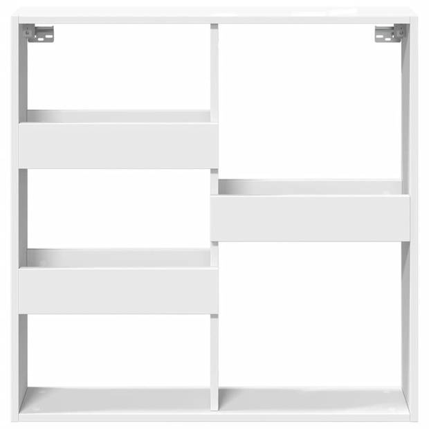 vidaXL Wandkast 80x15x80 cm bewerkt hout wit