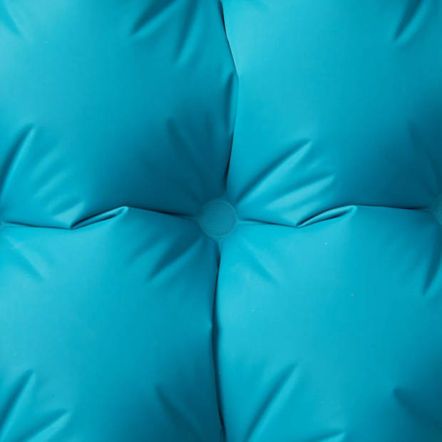 vidaXL Kampeermatras met kussen zelfopblazend 1-persoons blauw