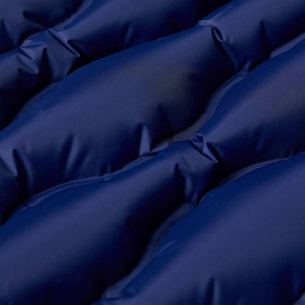 vidaXL Kampeermatras met kussen zelfopblazend 1-persoons marineblauw