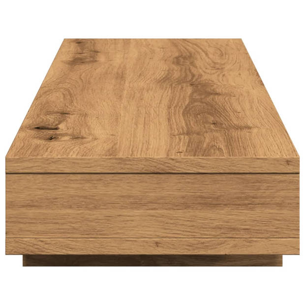 vidaXL Monitorstandaard 100x27x15 cm bewerkt hout artisanaal eiken