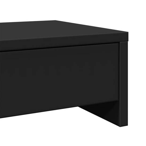 vidaXL Monitorstandaard met lades 50x27x15 cm bewerkt hout zwart