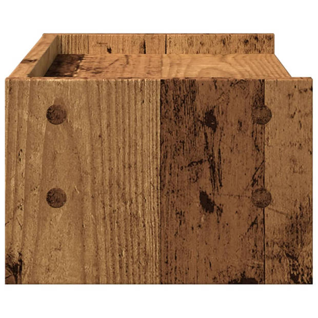 vidaXL Monitorstandaard 42x24x16 cm bewerkt hout oud houtkleurig