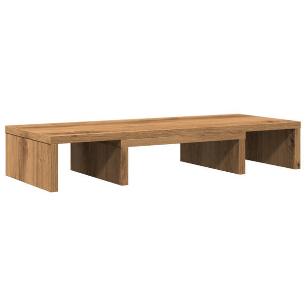 vidaXL Monitorstandaard verstelbaar 60x24x10,5cm hout artisanaal eiken