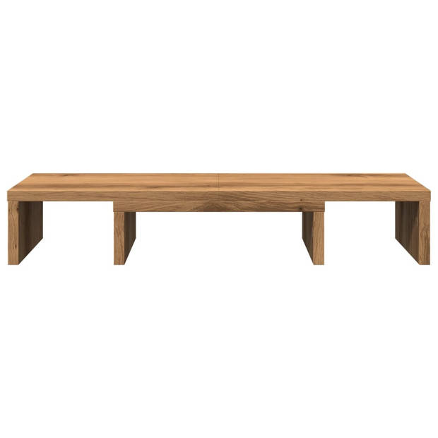 vidaXL Monitorstandaard verstelbaar 60x24x10,5cm hout artisanaal eiken