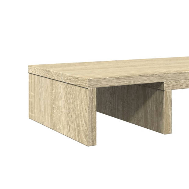 vidaXL Monitorstandaard verstelbaar 60x24x10,5 cm hout sonoma eiken