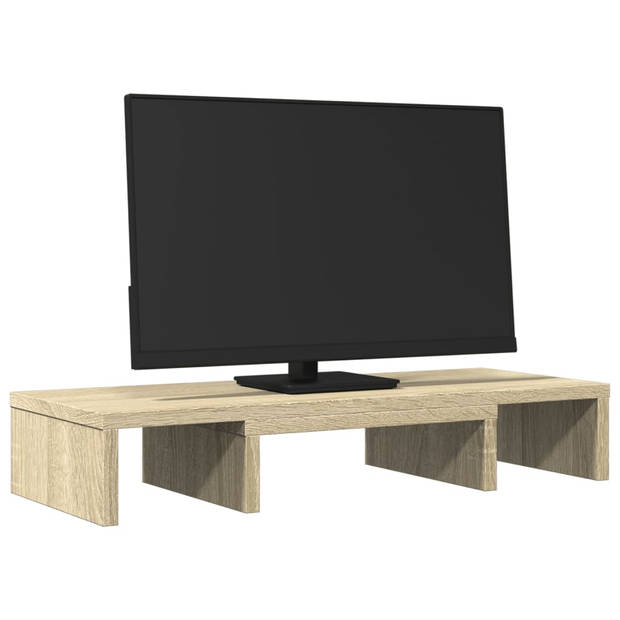 vidaXL Monitorstandaard verstelbaar 60x24x10,5 cm hout sonoma eiken