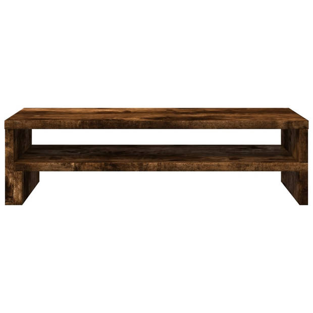 vidaXL Monitorstandaard 54x22x15 cm bewerkt hout gerookt eikenkleurig