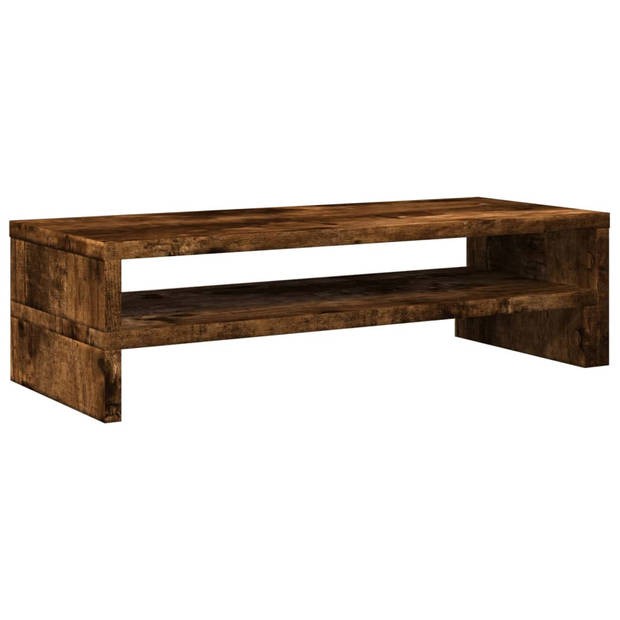 vidaXL Monitorstandaard 54x22x15 cm bewerkt hout gerookt eikenkleurig