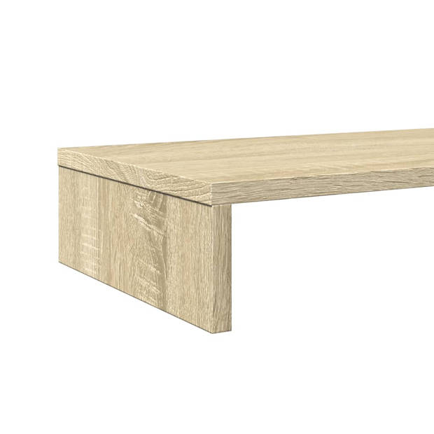 vidaXL Monitorstandaard 100x27x10 cm bewerkt hout sonoma eikenkleurig