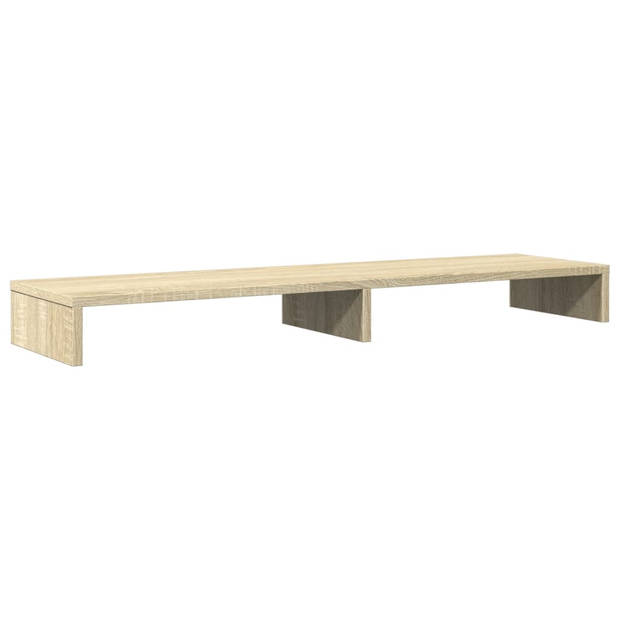 vidaXL Monitorstandaard 100x27x10 cm bewerkt hout sonoma eikenkleurig