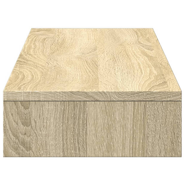 vidaXL Monitorstandaard 100x27x10 cm bewerkt hout sonoma eikenkleurig