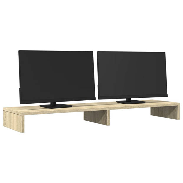 vidaXL Monitorstandaard 100x27x10 cm bewerkt hout sonoma eikenkleurig