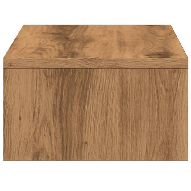 vidaXL Monitorstandaard met lades 50x27x15 cm hout artisanaal eiken