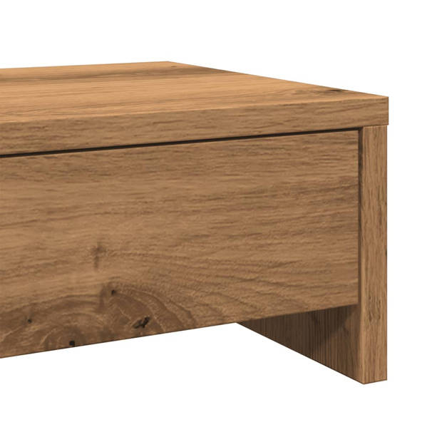 vidaXL Monitorstandaard met lades 50x27x15 cm hout artisanaal eiken