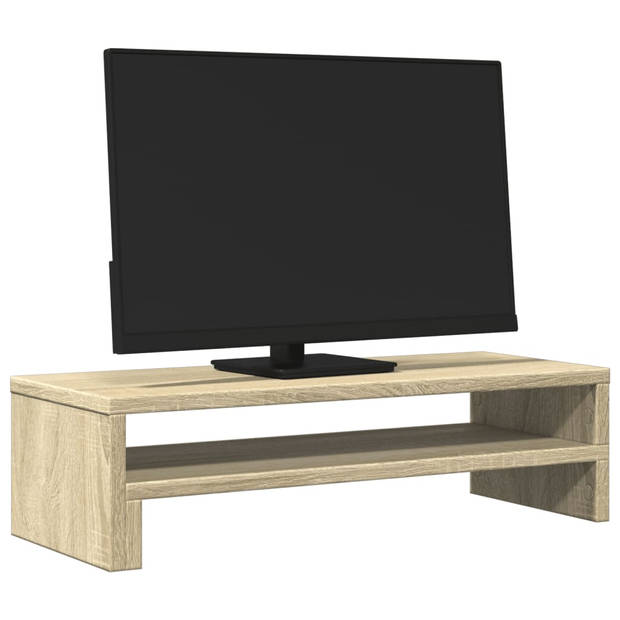 vidaXL Monitorstandaard 54x22x15 cm bewerkt hout sonoma eikenkleurig