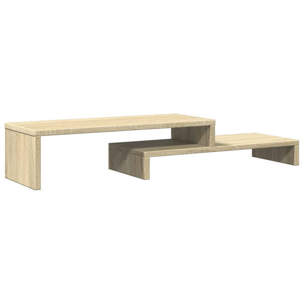 vidaXL Monitorstandaard 54x22x15 cm bewerkt hout sonoma eikenkleurig