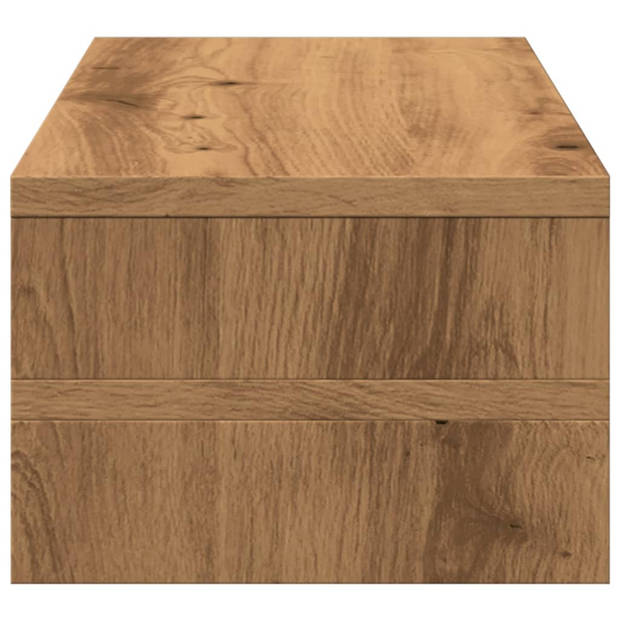 vidaXL Monitorstandaard 54x22x15 cm bewerkt hout artisanaal eikenkleur