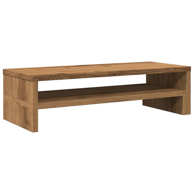 vidaXL Monitorstandaard 54x22x15 cm bewerkt hout artisanaal eikenkleur