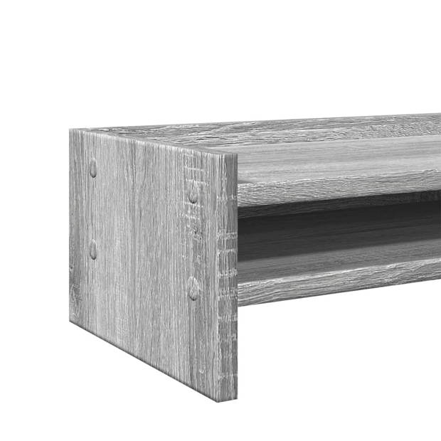 vidaXL Monitorstandaard 42x24x16 cm bewerkt hout grijs sonoma eiken