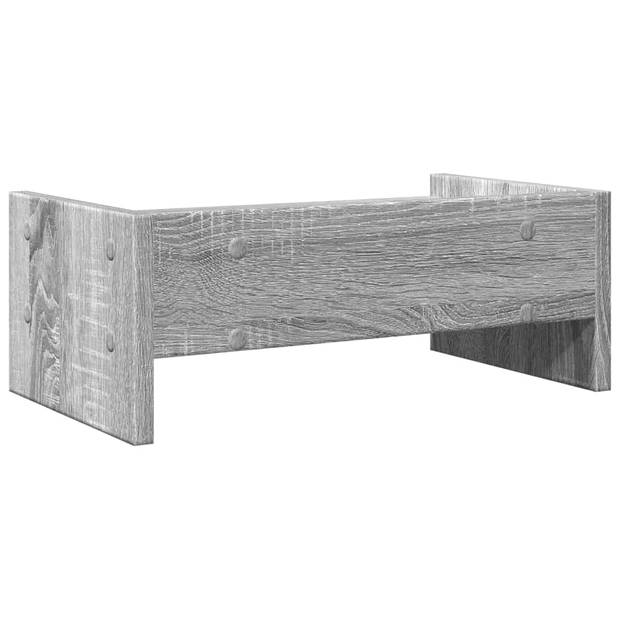 vidaXL Monitorstandaard 42x24x16 cm bewerkt hout grijs sonoma eiken