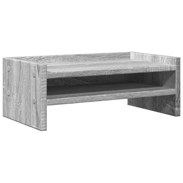 vidaXL Monitorstandaard 42x24x16 cm bewerkt hout grijs sonoma eiken