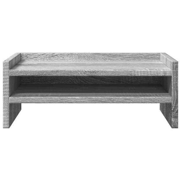 vidaXL Monitorstandaard 42x24x16 cm bewerkt hout grijs sonoma eiken