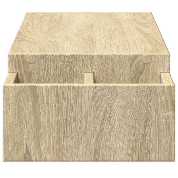 vidaXL Monitorstandaard opbergruimte 100x27x15 cm hout sonoma eiken