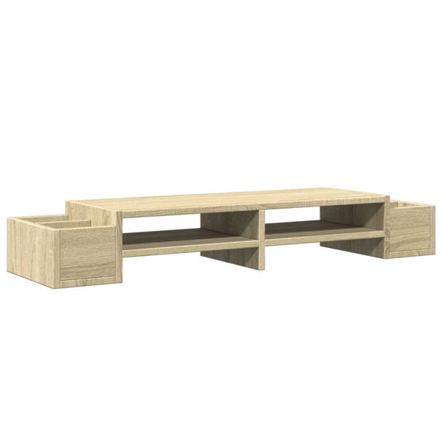 vidaXL Monitorstandaard opbergruimte 100x27x15 cm hout sonoma eiken