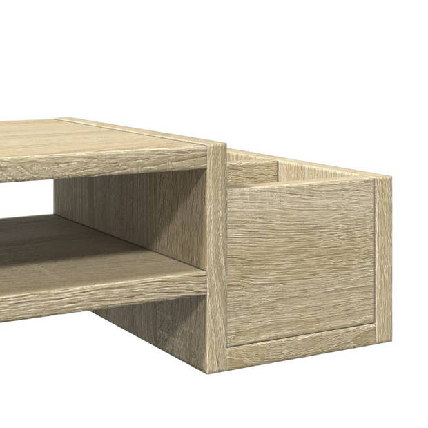 vidaXL Monitorstandaard opbergruimte 100x27x15 cm hout sonoma eiken