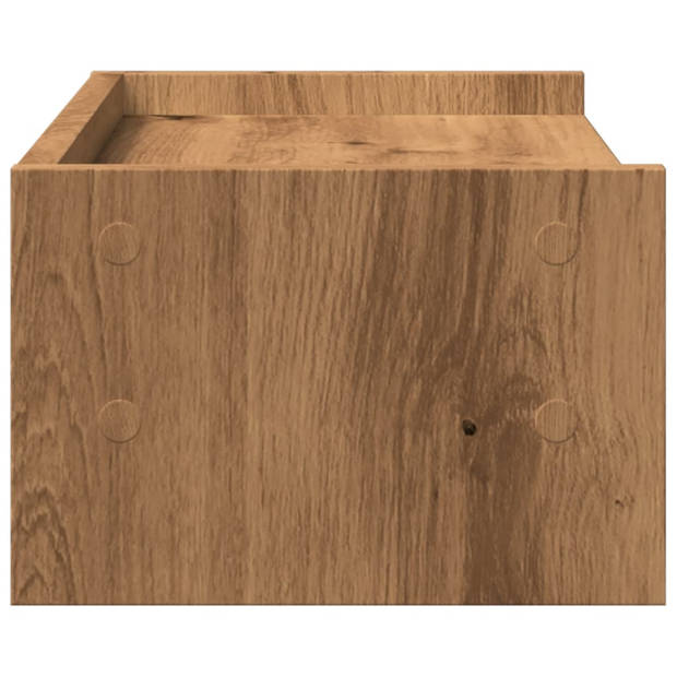 vidaXL Monitorstandaard 42x24x16 cm bewerkt hout artisanaal eikenkleur