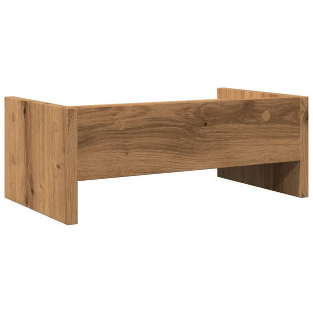 vidaXL Monitorstandaard 42x24x16 cm bewerkt hout artisanaal eikenkleur