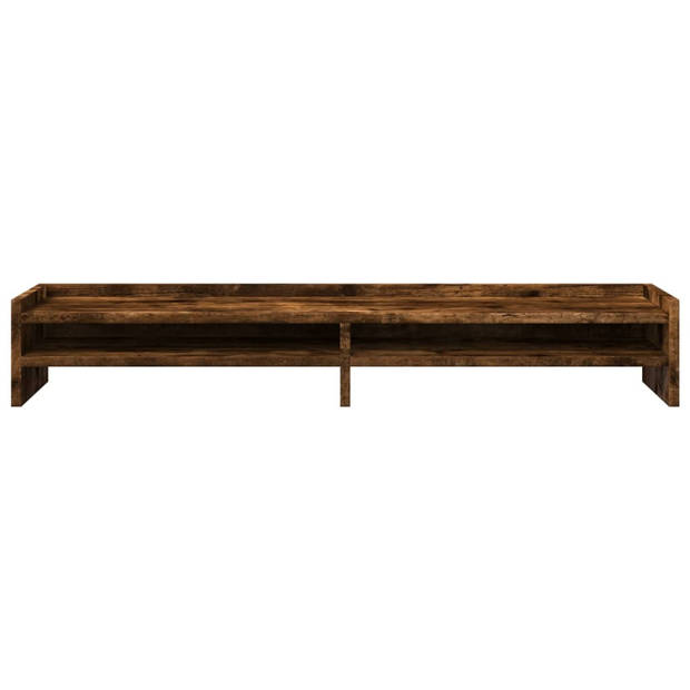 vidaXL Monitorstandaard 100x24x16 cm bewerkt hout gerookt eikenkleurig