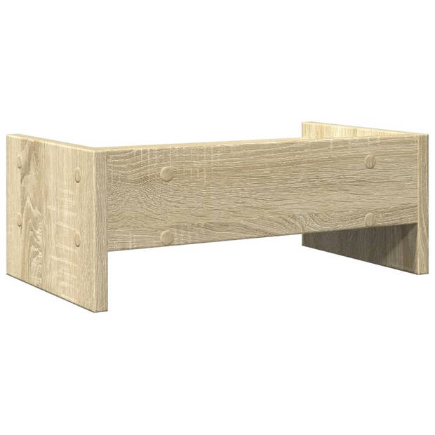 vidaXL Monitorstandaard 42x24x16 cm bewerkt hout sonoma eikenkleurig