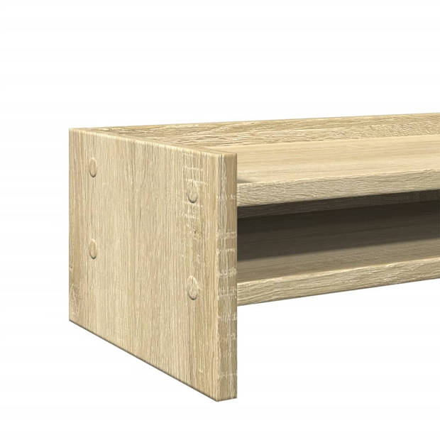 vidaXL Monitorstandaard 42x24x16 cm bewerkt hout sonoma eikenkleurig