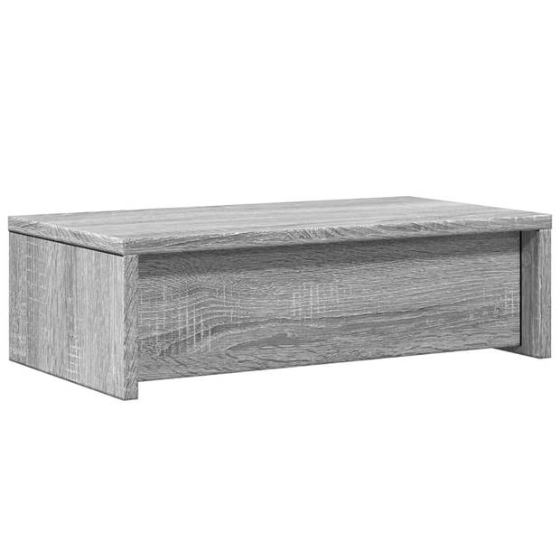 vidaXL Monitorstandaard met lades 50x27x15 cm hout grijs sonoma eiken