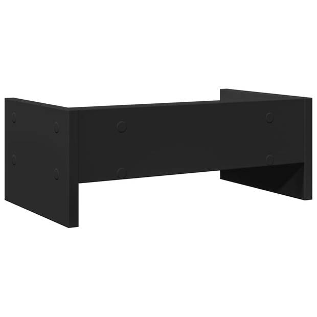 vidaXL Monitorstandaard 42x24x16 cm bewerkt hout zwart