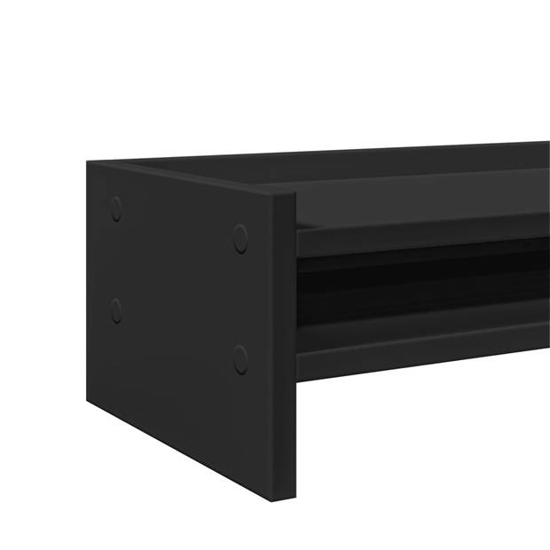 vidaXL Monitorstandaard 42x24x16 cm bewerkt hout zwart