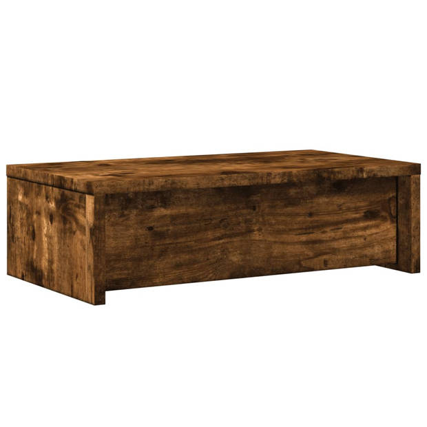 vidaXL Monitorstandaard met lades 50x27x15 cm hout gerookt eikenkleur