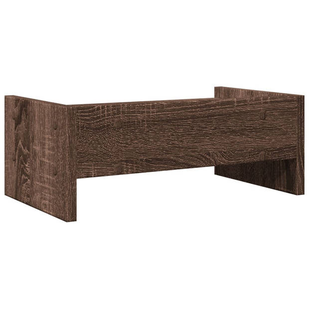 vidaXL Monitorstandaard 42x24x16 cm bewerkt hout bruin eikenkleurig