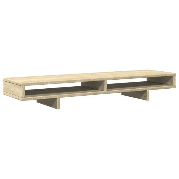 vidaXL Monitorstandaard 100x27x15 cm bewerkt hout sonoma eikenkleurig